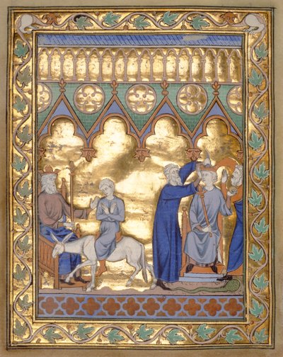 Ms 300 f.5v Couronnement de Salomon, du Psautier et Heures d